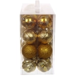 Набор ёлочных украшений «Wish» 6 см + 4 см (53 предмета), Золото