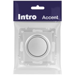 Светорегулятор Intro Accent 6-401-03 поворотный, 600Вт 230В, IP20, СУ, алюминий