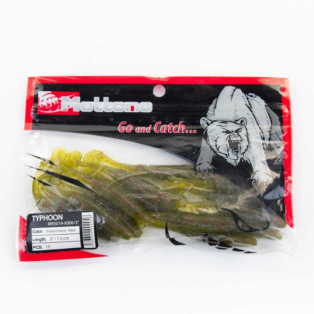 Виброхвост Mottomo Typhoon (75мм, 3гр), 15шт/уп