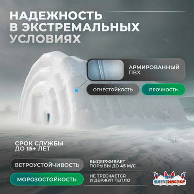 Пневмоангар спортивный «Энергия Спорта», 45×15×10 м