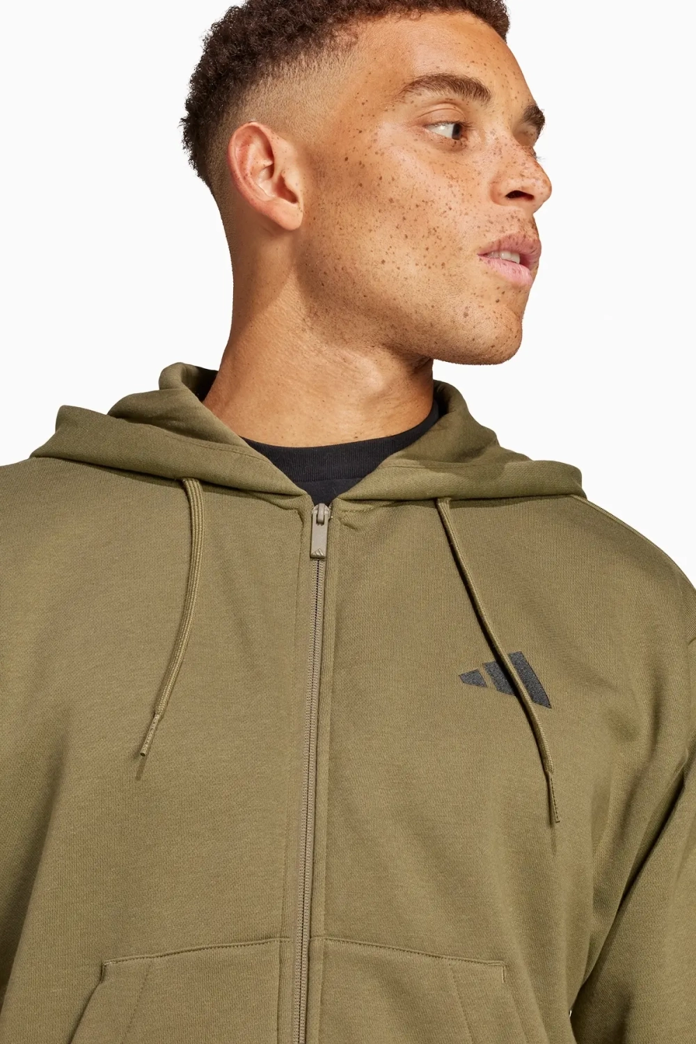 Кофта adidas Essentials 3-Stripes Fleece - зеленый