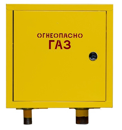 Шкафной газораспределительный пункт ГРПШ-ОХТА-RF-10-1-НН-П1 (желтый) (RAL-1018)