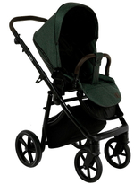 Детская коляска Roan Esso 3 в 1 с автокреслом Pituso Santiso Pro Black ESS113/1 Dark Green/Black