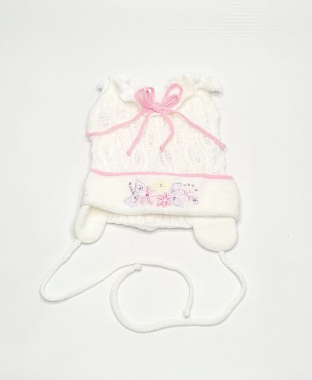 Шапочка детская для девочек, розовая