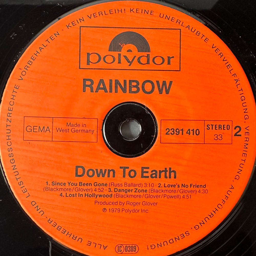 Rainbow - Down To Earth (Германия 1979г.)