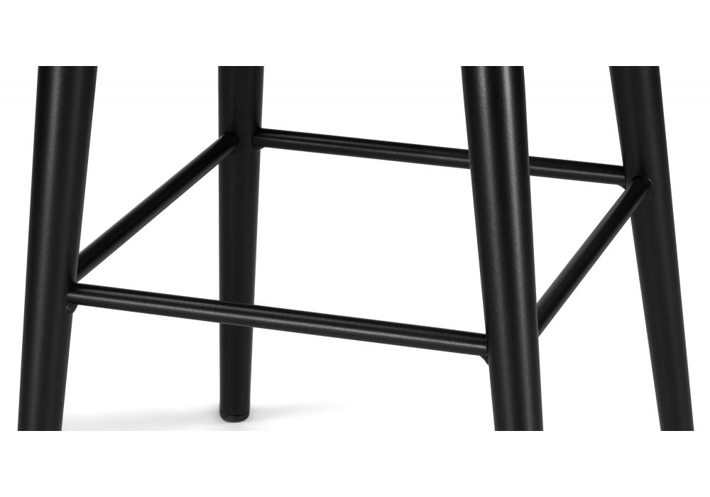 Полубарный стул Гангток крутящийся катания блэк / черный матовый