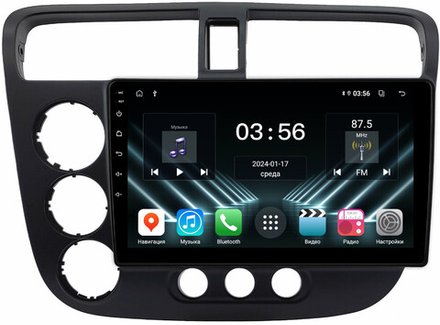 Магнитола для Honda Civic 7 2001-2005 левый руль - FarCar 9662L на Android 13 и 9" IPS экран