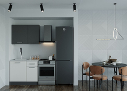 Кухонный гарнитур Лофт 1000 мм столешница 26 мм, ЛДСП, компактная мини-кухня в индустриальном стиле для дачи