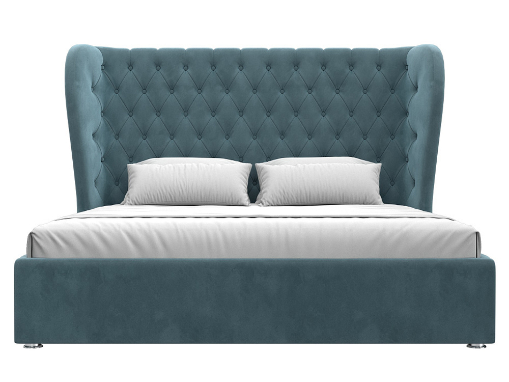 Кровать интерьерная Далия 180, Бирюзовый, Велюр, 108314
