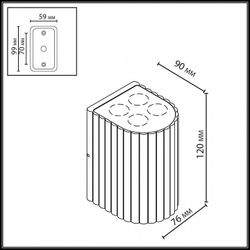 Накладной светильник Odeon Light NATURE 7127/8WL