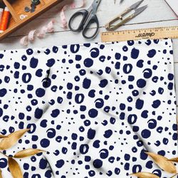 Ткань шифон синие пузырьки