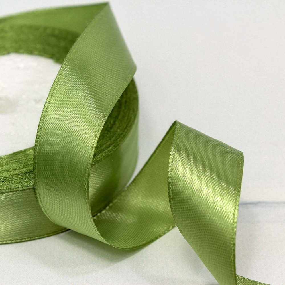Лента Атласная 2см х 28м Сатин (Зеленый)