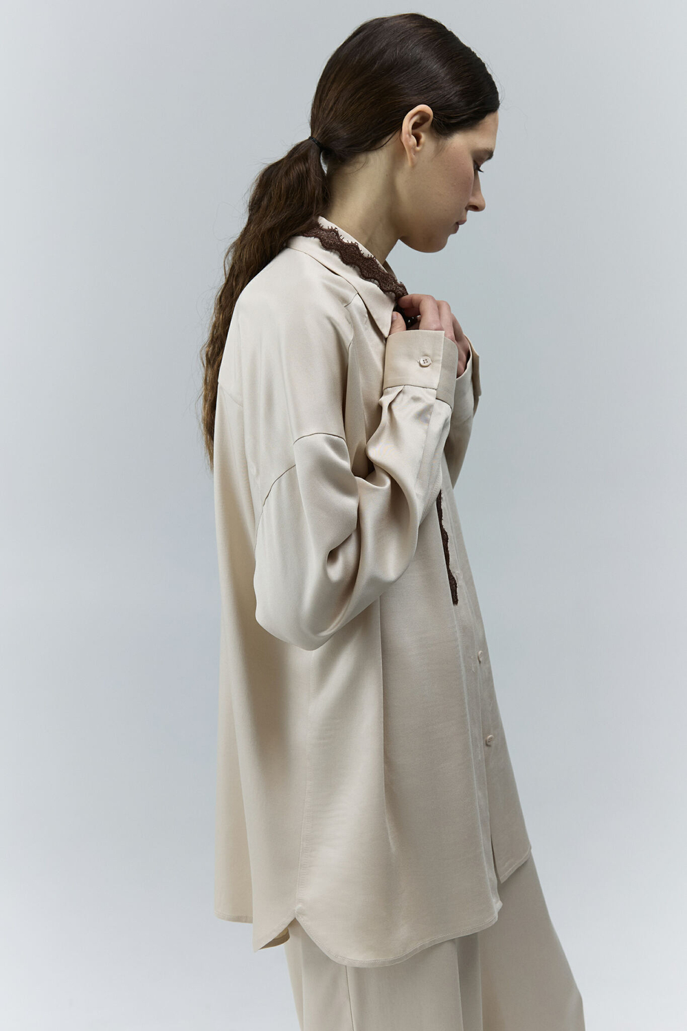 Рубашка струящаяся