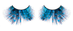 Ресницы голубые (перья) (Цвет: черный, голубой)