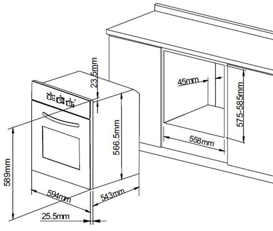 Электрический духовой шкаф PYRAMIDA F 60 M GBL