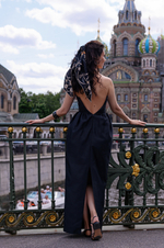 Платок «Жемчуг всегда прав» чёрный