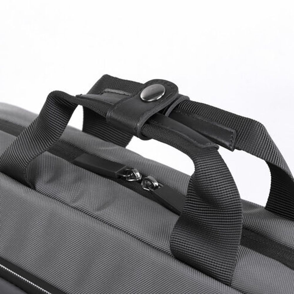 Сумка портфель BRAUBERG Expert с отделением для ноутбука 15,6", 2 отделения, серая, 30х40х12 см, 270825