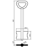Заготовка сувальдного ключа 14144 BTK1D БАТАЙСК