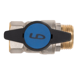 Кран шаровой латунный LD Pride 47.20.В-Н.ТР Ду20 Ру40, вн-нр, (Т-рукоятка), (red+blue)