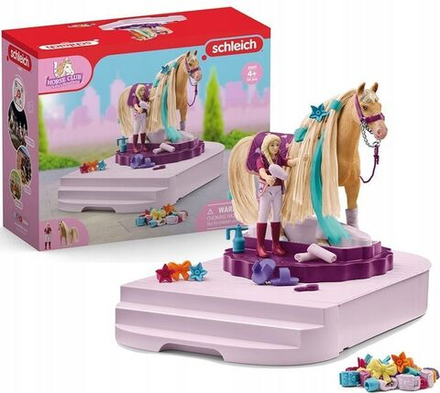 Фигурки Schleich Horse Club - Игровой набор Шляйх Поворотная станция для ухода за лошадьми Sofia's Beauties с волосами 42617