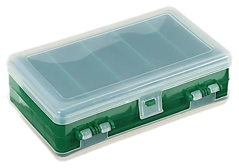 Коробка Три Кита TK-32 Двухсторонняя Зелёная 6+5отд. 190x112x50мм 003.0826