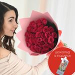 Розы кения розовые (Premium) 31 шт