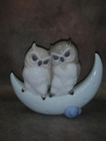 Статуэтка. Фарфор. История Любви Совята на полумесяце. NAO. Испания