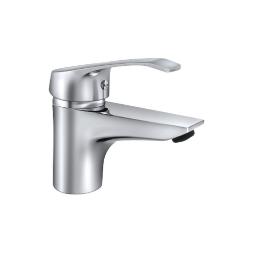 Смеситель СЛАВЕН СЛ-ОД-К10 серия Город для умывальника, однорычажный, картридж 40мм, цанга/гайка, гибкая подводка 50мм, короткий излив