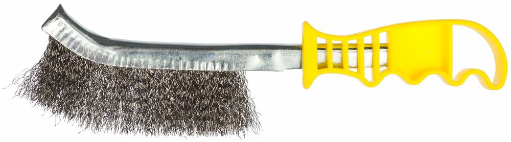 Щетка ручная с стальной щетиной и пластиковой ручкой "РОСОМАХА" (924002)