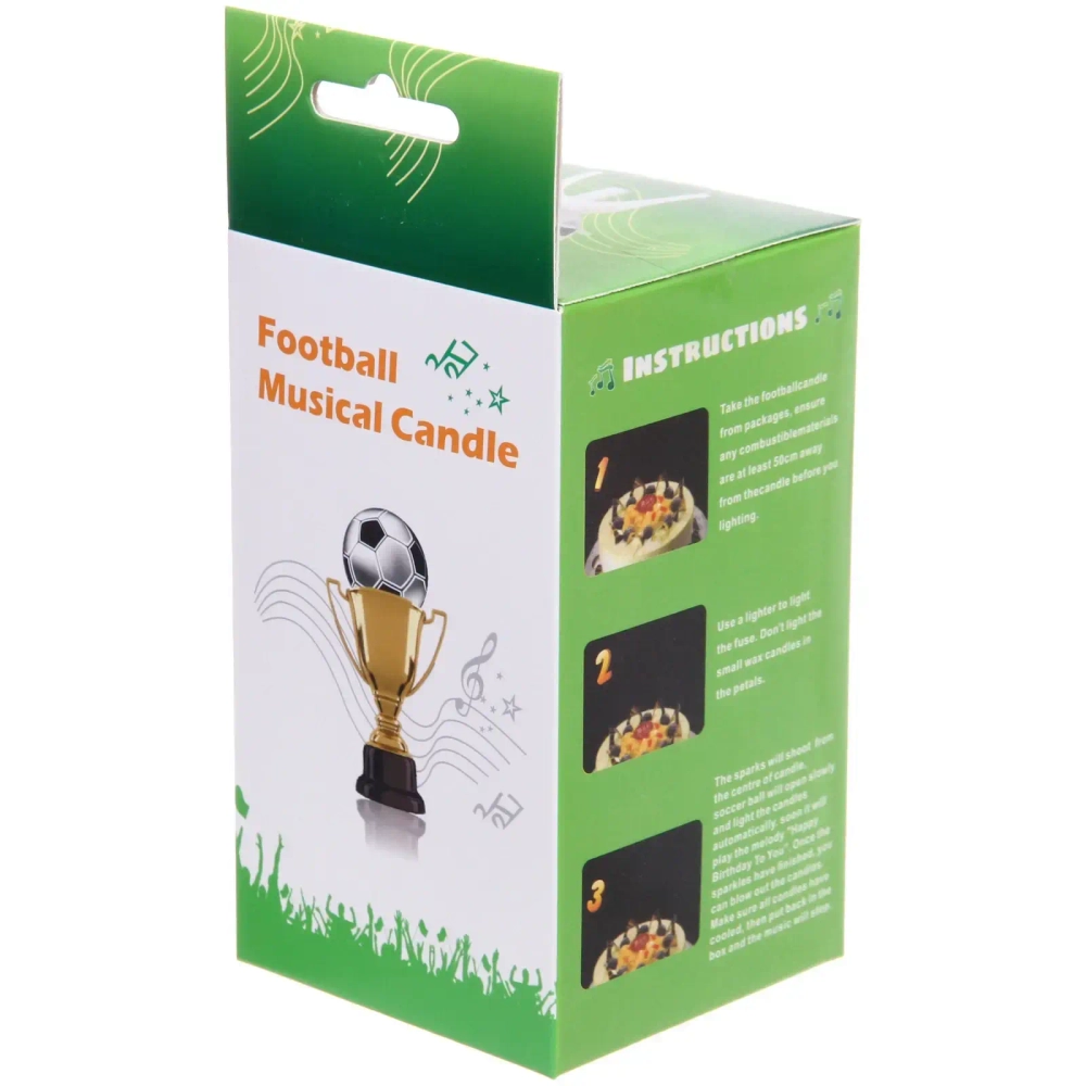 Свеча для торта раскрывающийся цветок «Мяч» (5 свечей), Синий