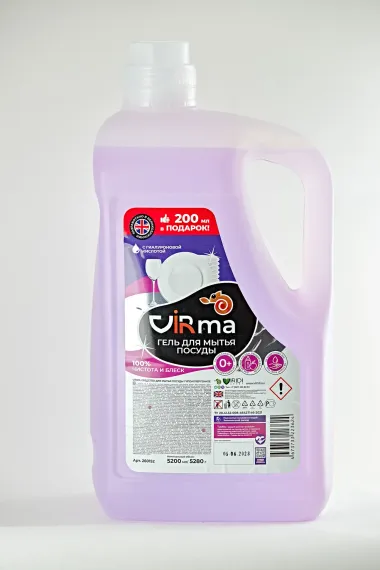 Средство для посуды VIRma С гиалуроновой кислотой Без Триклозана