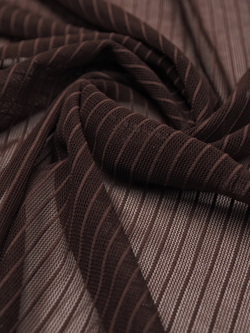 Сетка эластичная шоколад в полоску метражом