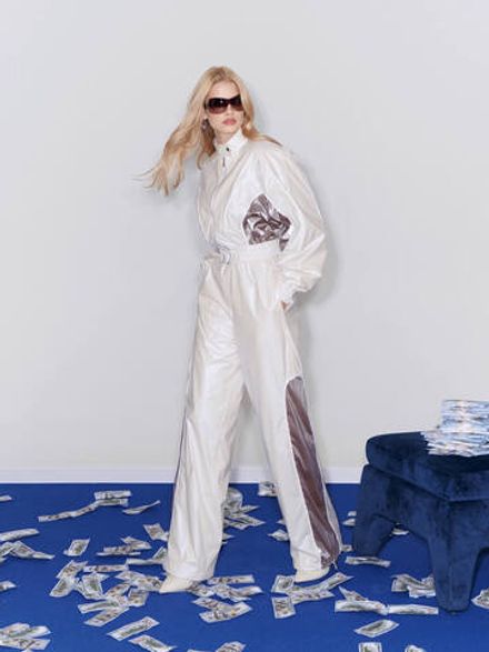 Брюки молочные «Жена авторитета»