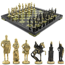 Шахматы из натурального камня "Русичи"