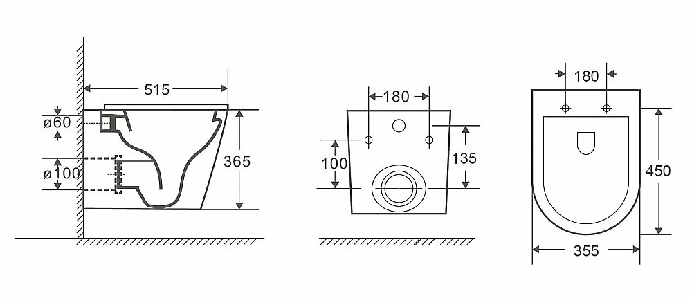 Унитаз с инсталляцией WeltWasser AMBERG 350 ST + SALZBACH 043 GL-WT + AMBERG RD-WT