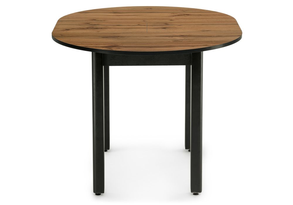 Стол Шен 90(119)х90х74 черный / дуб вотан