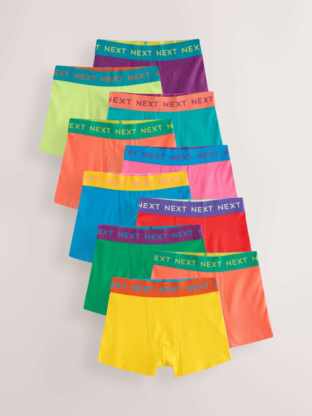 Трусы для мальчика Next AA9-676, 10 шт., Желтый, Красный, Зеленый