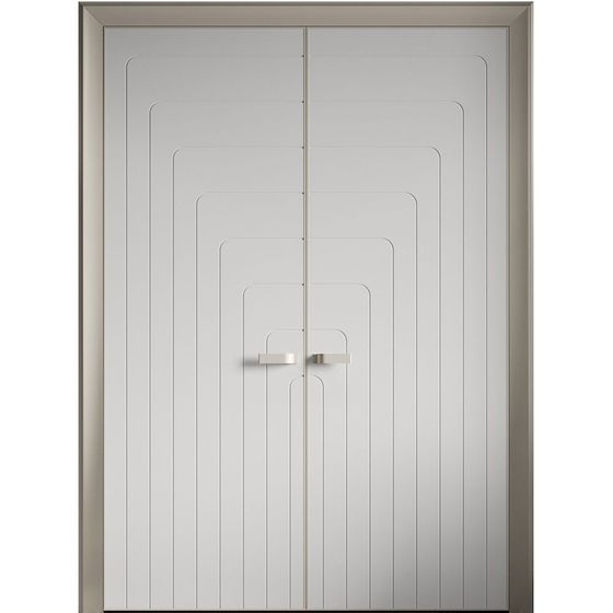 Двустворчатая распашная дверь эмаль Profil Doors 10PА крем вайт глухая