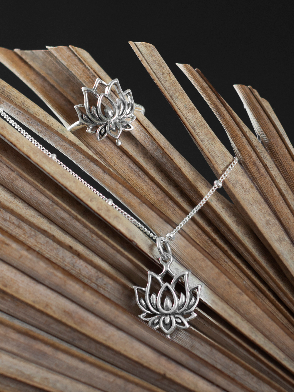 Подвеска ЛОТОС с цепочкой, серебро