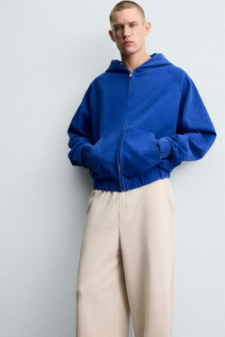 ZARA ДЖОГГЕРЫ WIDE-FIT, СВЕТЛО-БЕЖЕВЫЙ