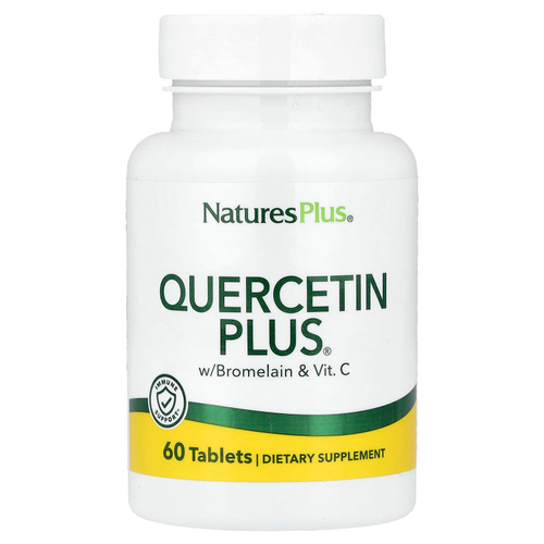 NaturesPlus, Quercetin Plus® с бромелаином и витамином C, 60 таблеток