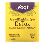 Yogi Tea, DeTox, обжаренный одуванчик, без кофеина, 16 чайных пакетиков, 24 г (0,85 унции)