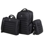 Сумка компактная BRAUBERG с плечевым ремнем, "Patrol", 2 кармана, черная, 26,5x22x5,5 см, 240500