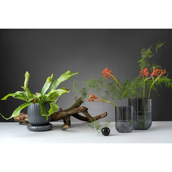 Ваза для цветов Florenty, 23,5 см, серая