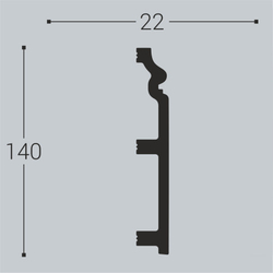 Напольный плинтус П9 140-22 2000х22х140 мм (1 шт)