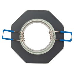 DK5 СH/SL Светильник ЭРА декор стекло многогранник MR16,12V/220V, 50W, GU5,3 зеркальный/хром
