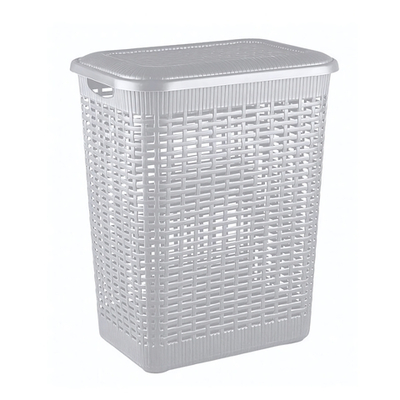 Корзина для белья 30л, 370х260х465 мм (светло-серый)