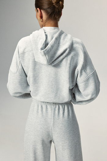 Штаны с рельефными швами Светло-серый меланж