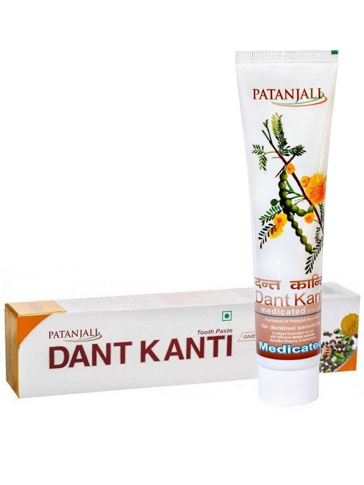 Зубная гель-паста аюрведическая Patanjali Dant kanti medicated, 100 г