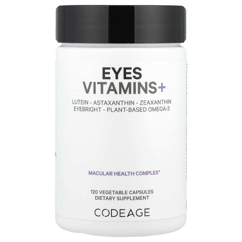 Codeage, Eyes Vitamins+, витамины для глаз, 120 растительных капсул